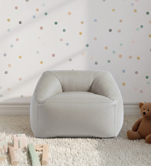 Corduroy Boucle Kids Sofa In Sand Beige Colour