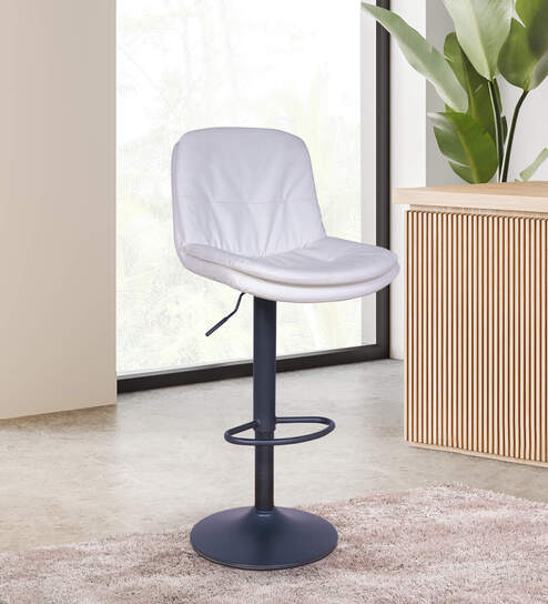 Corner Bar Chair In White Color