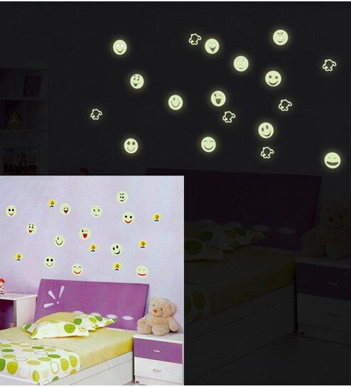 Night Smiley Radium Theme Vinyl Wall Sticker By Cortina