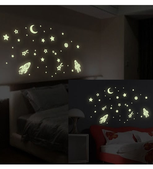 Buy Night Star Radium Theme Vinyl Wall Sticker By Cortina Online