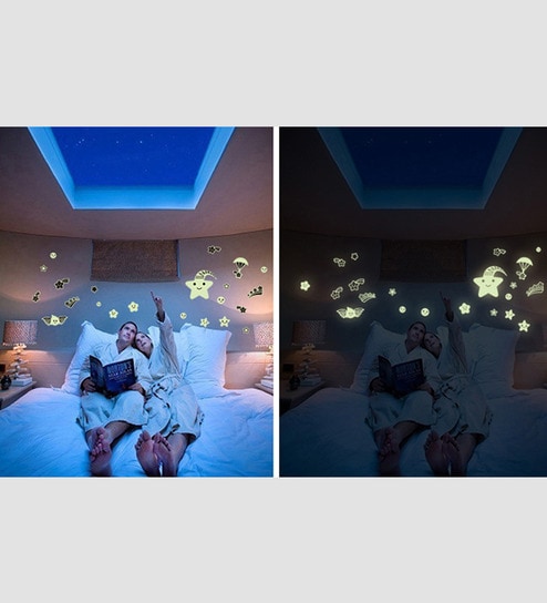 Buy Cortina Night Star Radium Theme Vinyl Wall Sticker Online