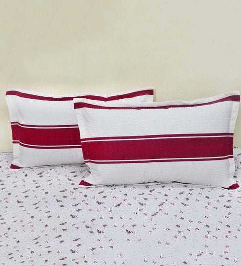 Buy Cotton 18 X 28 Inch Set Of 2 Pillow Cover By R Home Online