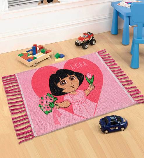 Buy Dora Cotton 24 X 16 Inch Anti Skid Kids Floor Mat By Saral