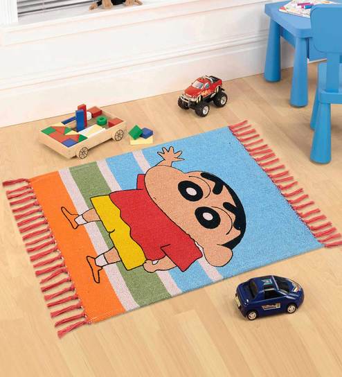 Buy Shinchan Cotton 2 X 1 Feet Anti Skid Kids Floor Mat By Saral