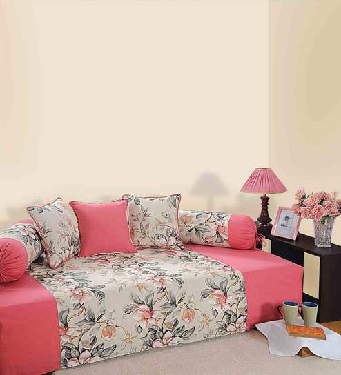 Cotton 240 TC 6 Piece Diwan Set