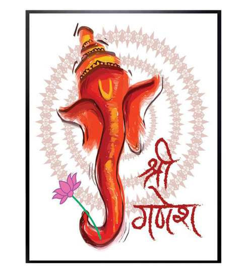 Buy Cotton Canvas 36 X 1 5 X 60 Inch Shri Ganesh Vintage Look