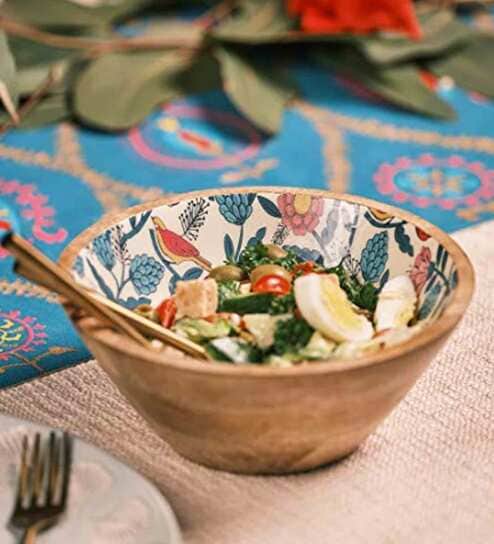Country Floral- Large 600ml Multicolour MDF Serving Bowl