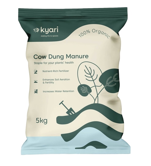 Cow Dung Manure Fertilizers for Plants - 5kg