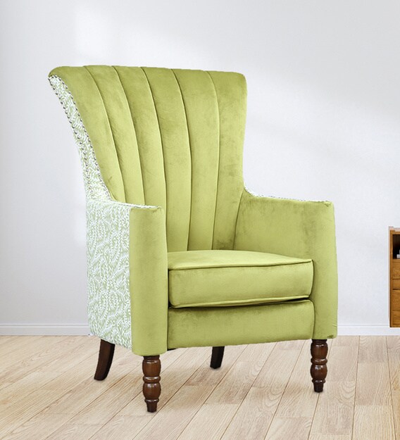 mint green wingback chair