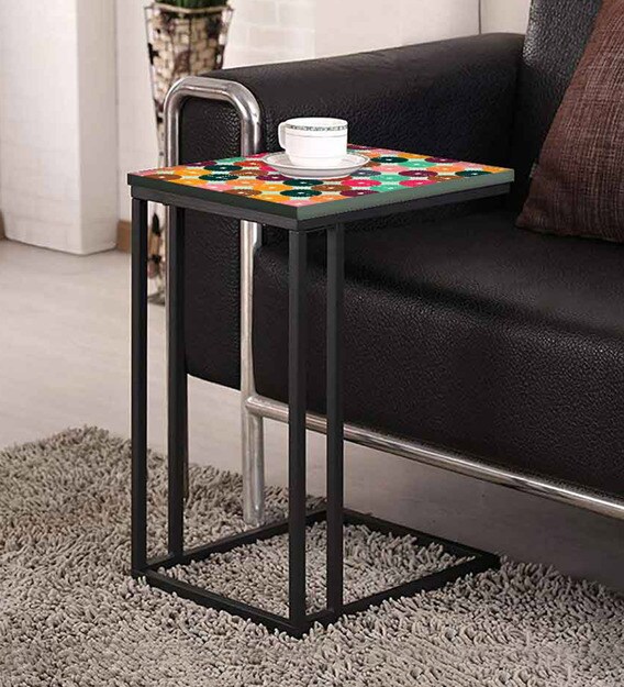Buy Colorful Circle C End Table In Brown Finish By Nutcase Online Contemporary End Tables Tables Furniture Pepperfry Product