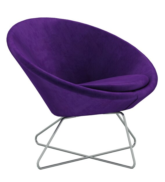 Buy Konic Tub Lounge Chair in Purple Colour by Workspace by AZAZO