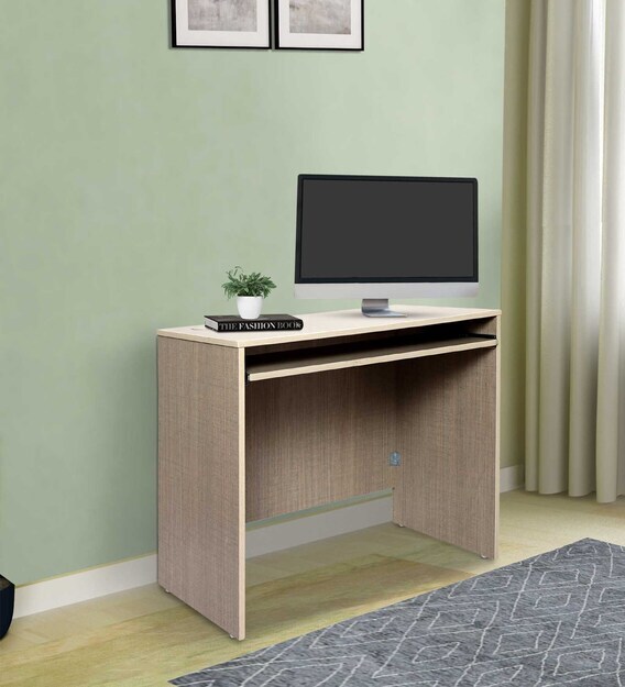 Buy Computer Table In Fibre Grey Colour By Sovereign Furniture Online