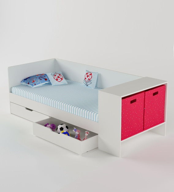 kids single bed with drawers