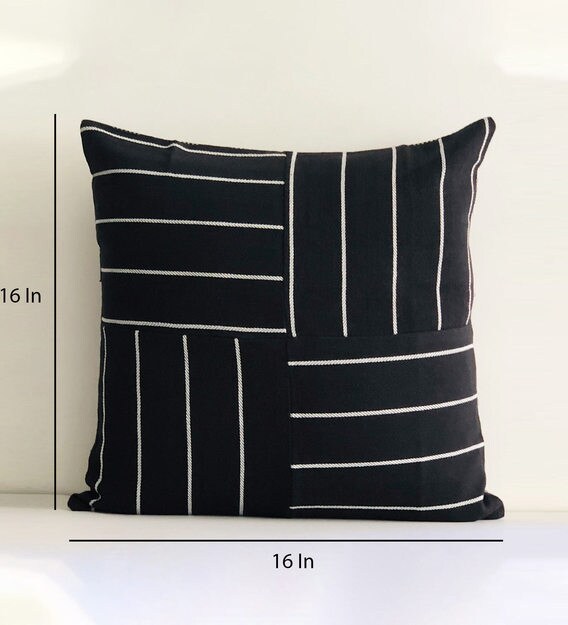 Buy Patch Work Cotton Geometric Pattern 16x16 Inch Cushion Cover Online