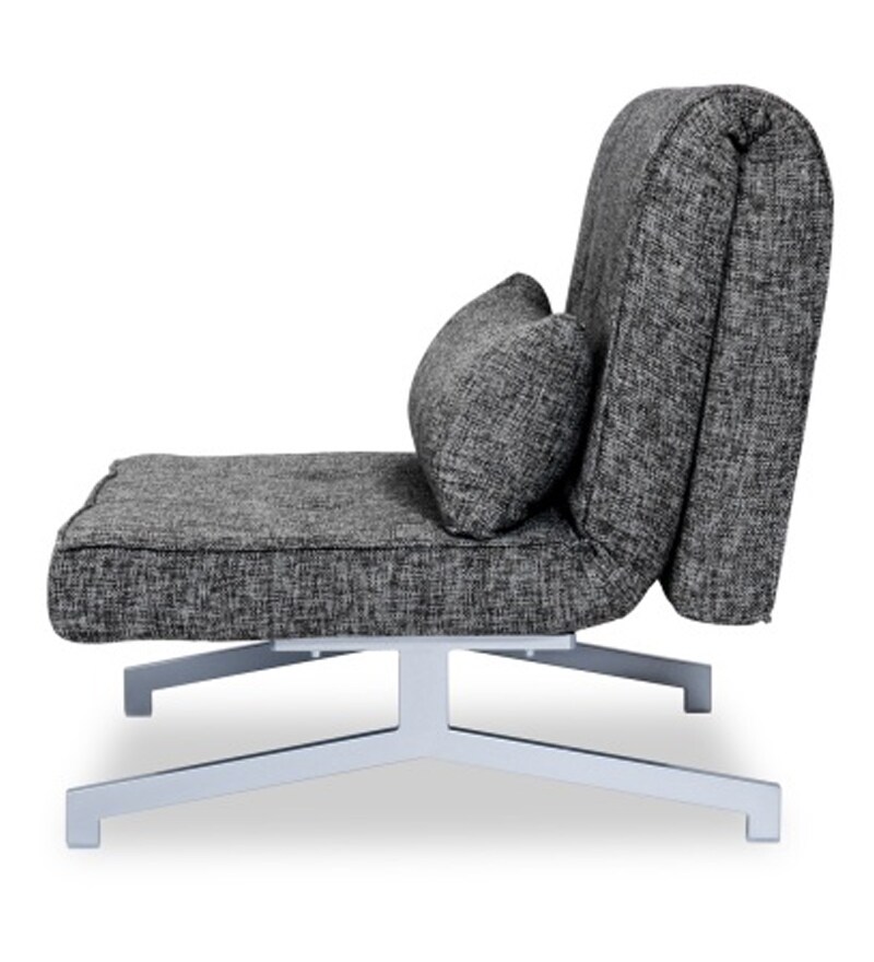 Buy Compact and Foldable Grey Single Sofa cum Bed Online Solid Wood