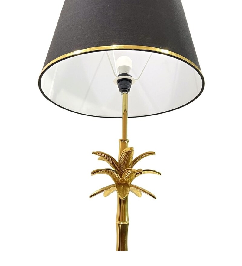 Buy Black Cotton Shade Novelty Floor Lamp With Metal Base By CasaGold