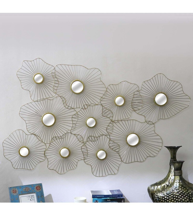 Buy Multicolour Metal Lotus Leaf Wall Art by Cocovey Online Floral