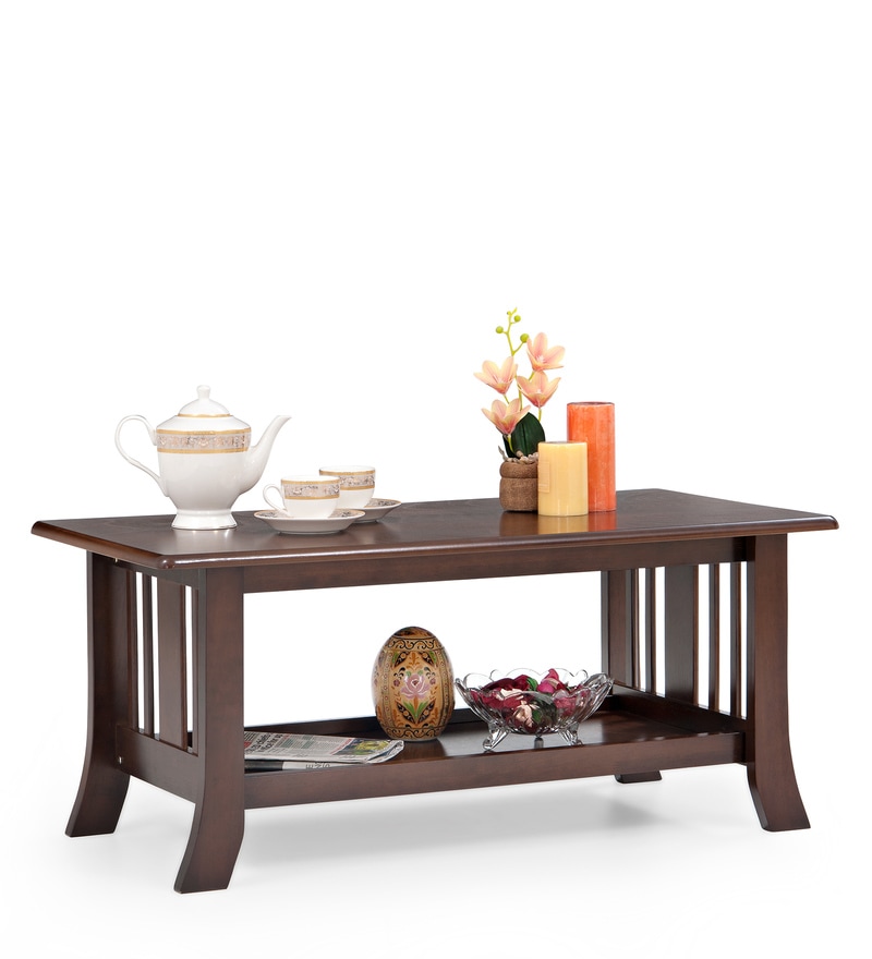 Buy Topaz Coffee Table in Walnut Finish by Max Furn Online - Modern ...