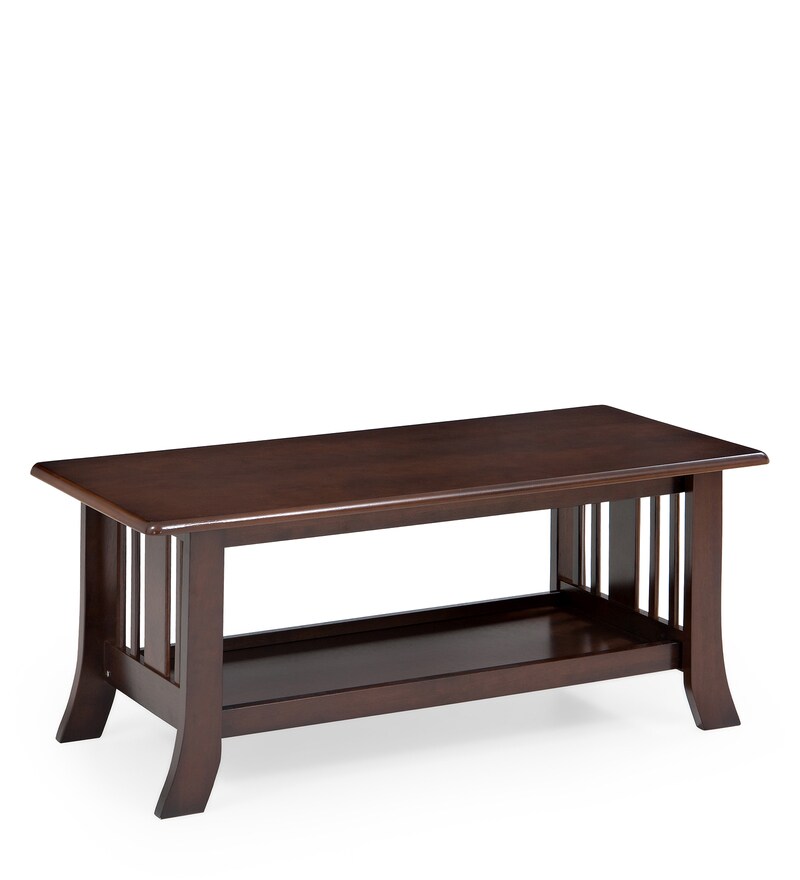Buy Topaz Coffee Table in Walnut Finish by Max Furn Online Modern