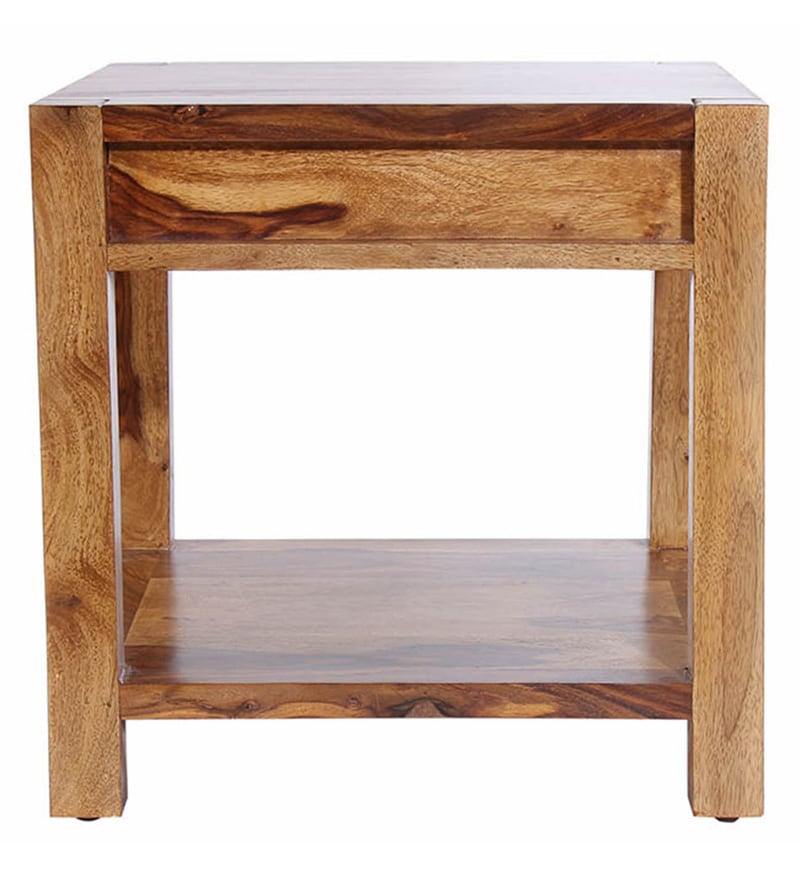 wood colin end table with drawer