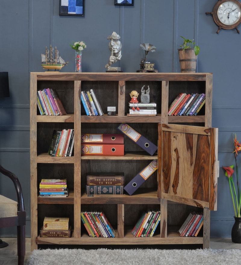 Buy Concepcion Solid Wood Book Shelf  in Natural Sheesham 