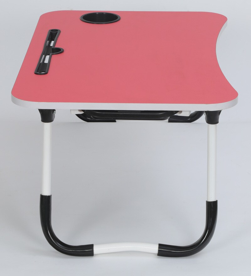 Buy Conrad Portable Laptop Table with Tray in Pink Colour by Modular