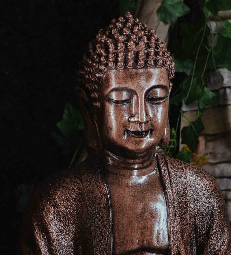 Buy Copper Fiber Glass Buddha Monk Statue Indoor Water Fountain By