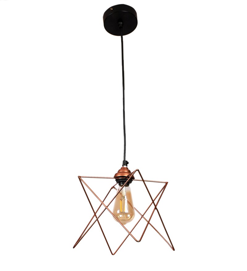 Buy Copper Iron Contemporary Single Hanging Lights by Eliante by