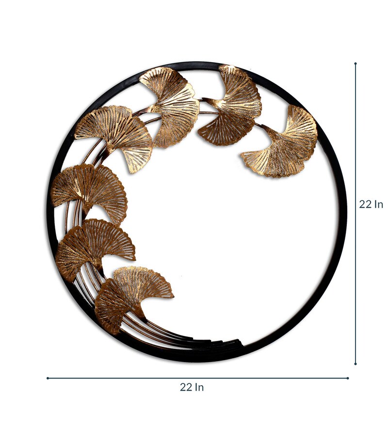 Buy Wrought Iron Framed Leaf Wall Art In Copper By Craftter Online Floral Metal Art Metal 1759