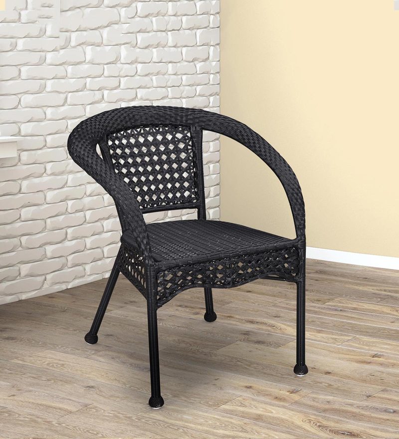 Buy Coral Garden Chair in black Color by RoyalOak Online Outdoor