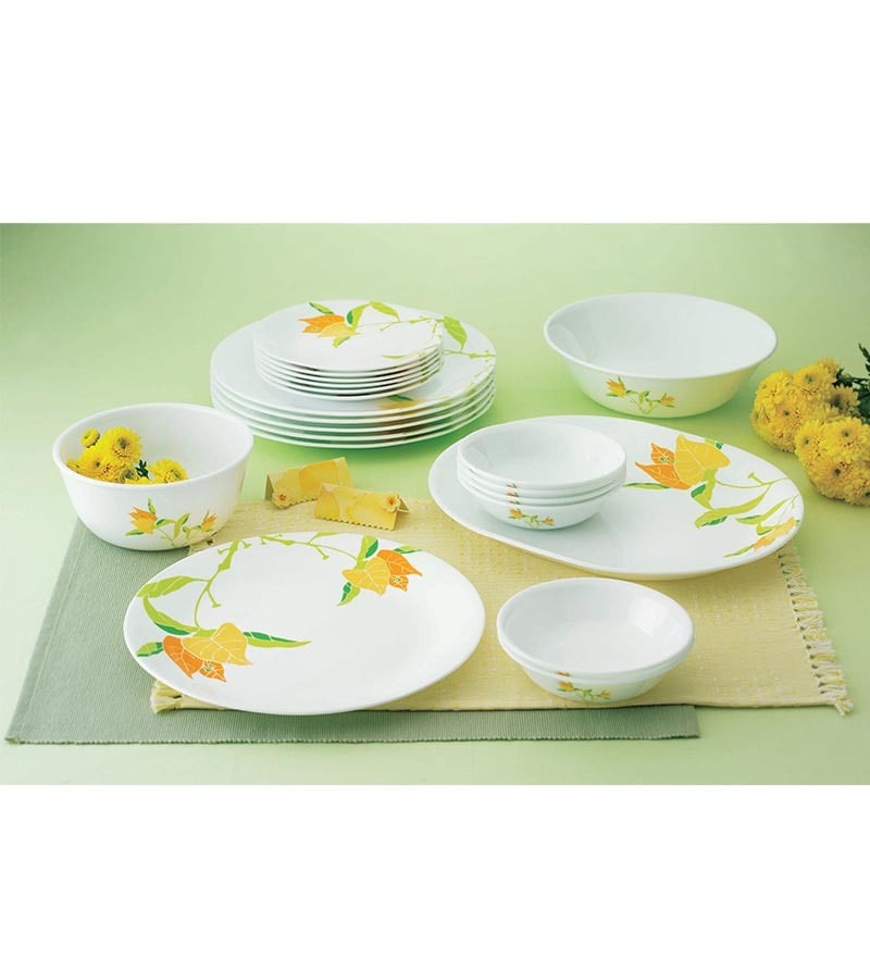 Buy Corelle India Collection Autumn Leaves 29 Pcs Dinner Set Online