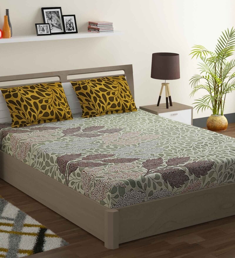 Cotton 120 TC Double Fitted Bed Sheet 