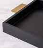 Coal MDF Serving Tip Handle Tray Gold