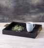 Coal MDF Serving Tip Handle Tray Gold