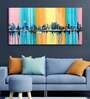 Coastal City Multicolour Canvas Framed People and Places Art Print