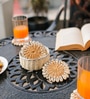 Coastal Jute S/4 Coaster with Shell Border