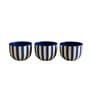 Coastal Stripes Ceramic Bowl Set of 3(320ml Each)