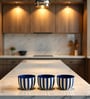 Coastal Stripes Ceramic Bowl Set of 3(320ml Each)