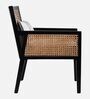Coastal Teak Wood Arm Chair In Black Colour