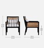 Coastal Teak Wood Arm Chair In Black Colour