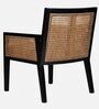 Coastal Teak Wood Arm Chair In Black Colour