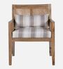 Coastal Teak Wood Arm Chair In White Colour