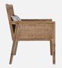 Coastal Teak Wood Arm Chair In White Colour