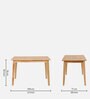 Cobain Solid Wood 4 Seater Dining Table Set In Natural Finish