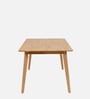 Cobain Solid Wood 6 Seater Dining Set In Natural Finish