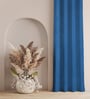 Cobalt Blue Polyester Solid 9ft Blackout Eyelet Long Door Curtain
