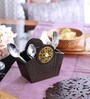 Brown Wood Cutlery Holder