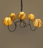 Coco 3 Arm Copper & Banana Fibre Pendant Chandelier