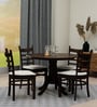 By Eros Coco Solid Wood 4 Seater Dining Set in Wenge Finish