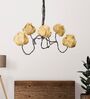 Coco 5 Arm Copper & Banana Fibre Pendant Chandelier